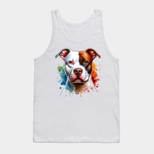 Pitbull American Staffordshire Terrier Bully Dog Artwork Tank Top